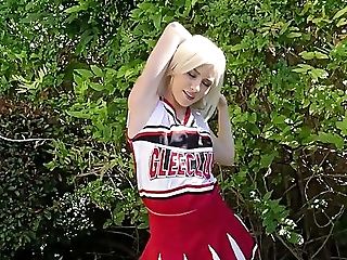 Lovely Blonde Cheerleader Shows Off In A Sex-positive Home Solo