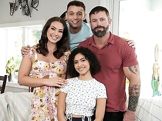 Dani Diaz And Mandy Waters Are Fucking With Two Ample Dicks