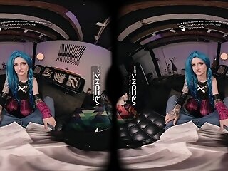 Vr Conk League Of Legends Jinx A Sexy Nubile Costume Play Parody With Stevie Moon In Vr Pornography