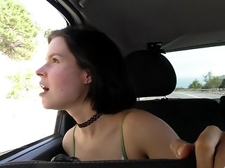 Ole Nina Gets Horny In A Car And Stops For A Quickie In The Forest