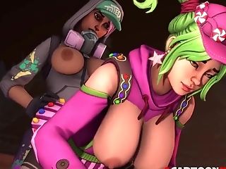Crazy Sexy Bootie Grace From Overwatch And Fortnite Futa Heroes Get Drilled Doggystyle