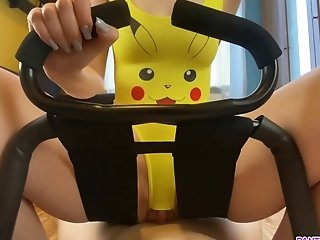 Step Sista Rails Me On Hookup Tabouret In Pikachu Costume And Gets A Flow Of Spunk. Pokemon