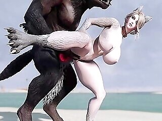 Wolf Chick Fucked By Werewolf On The Beach Two